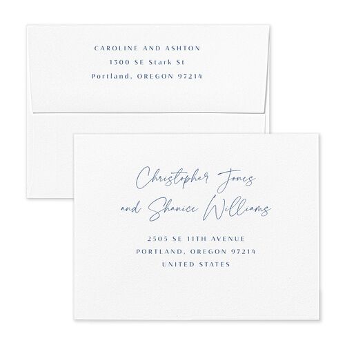 Coastal Love Thank You Card Envelopes Blue Cruise Return Address Signature Standard