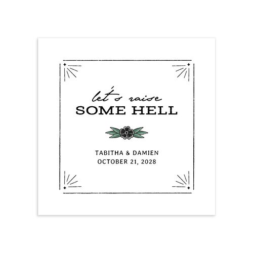 Til Death Tattoos Cocktail Napkins Midnight Napkin Uncoined