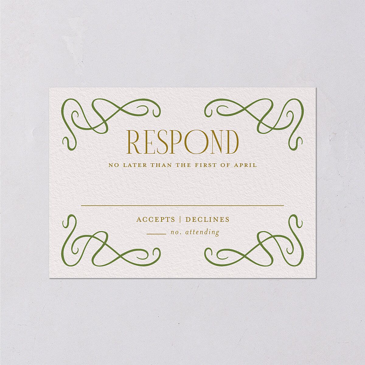 Art Nouveau Wisteria Wedding Response Cards Purple Petal Signature Standard