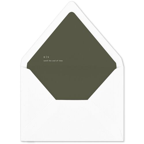 Minimalist Photo Frame Foil Euro Envelope Liners Hunter Green Luxe
