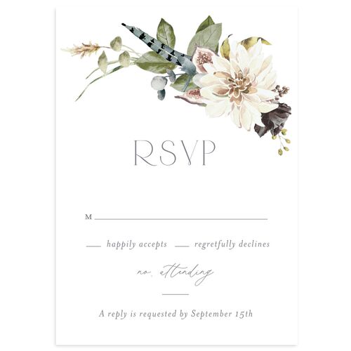 Eclectic Adornment Wedding Response Cards Dusty Blue Signature Standard