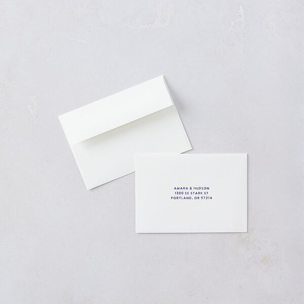 Hand Drawn Wavy Border Wedding Response Cards Sapphire Signature Standard