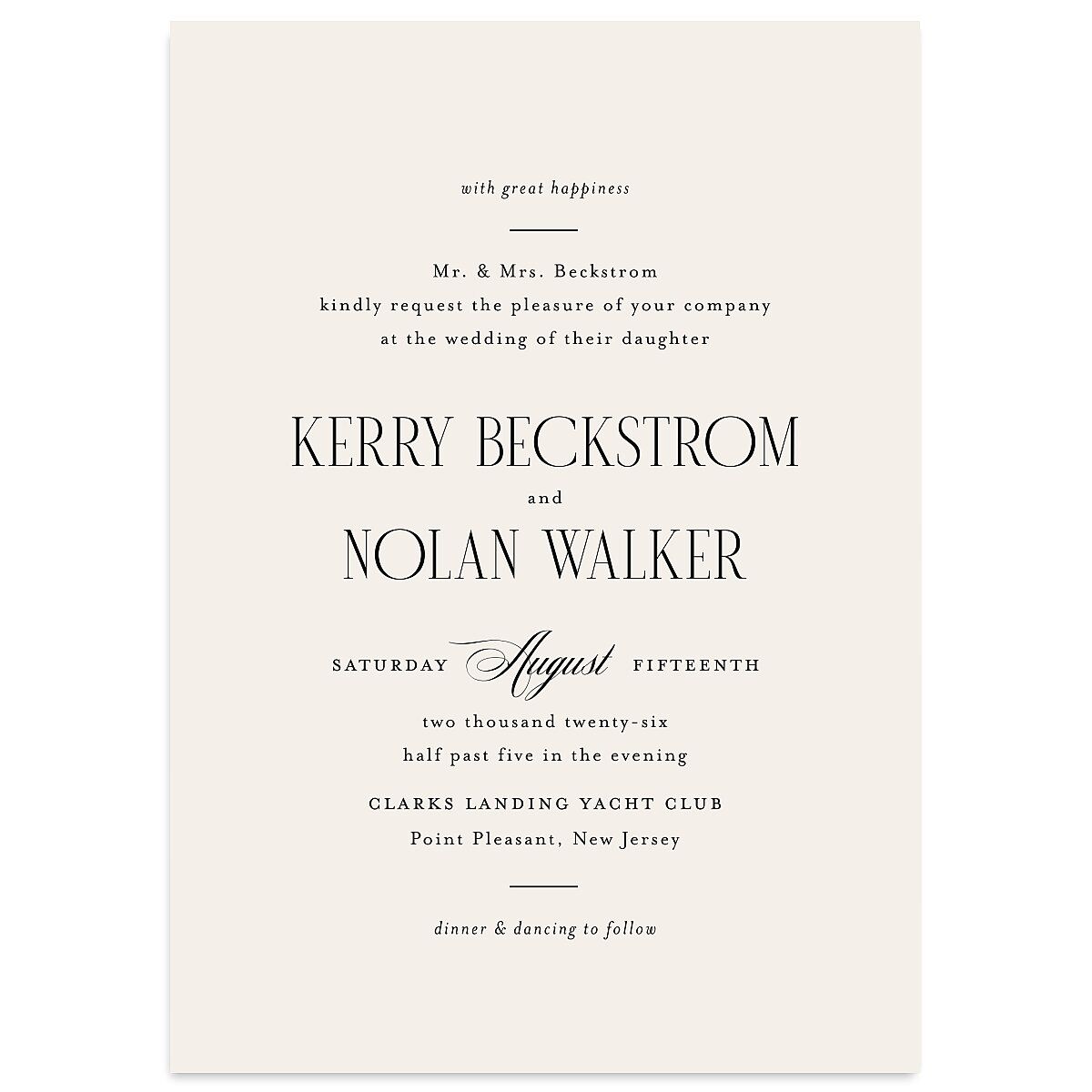 Cosmopolitan Wedding Invitations