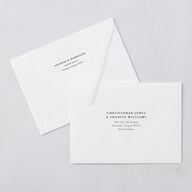 Elegant Editorial Page Wedding Invitation Euro Envelopes Champagne White Both Recipient and Return Addresses Luxe Signature