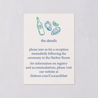 Nautical Border Wedding Enclosure Cards French Blue Signature