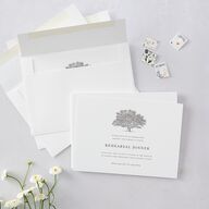 Southern Oak Tree Rehearsal Dinner Invitations Pure White Signature Blank