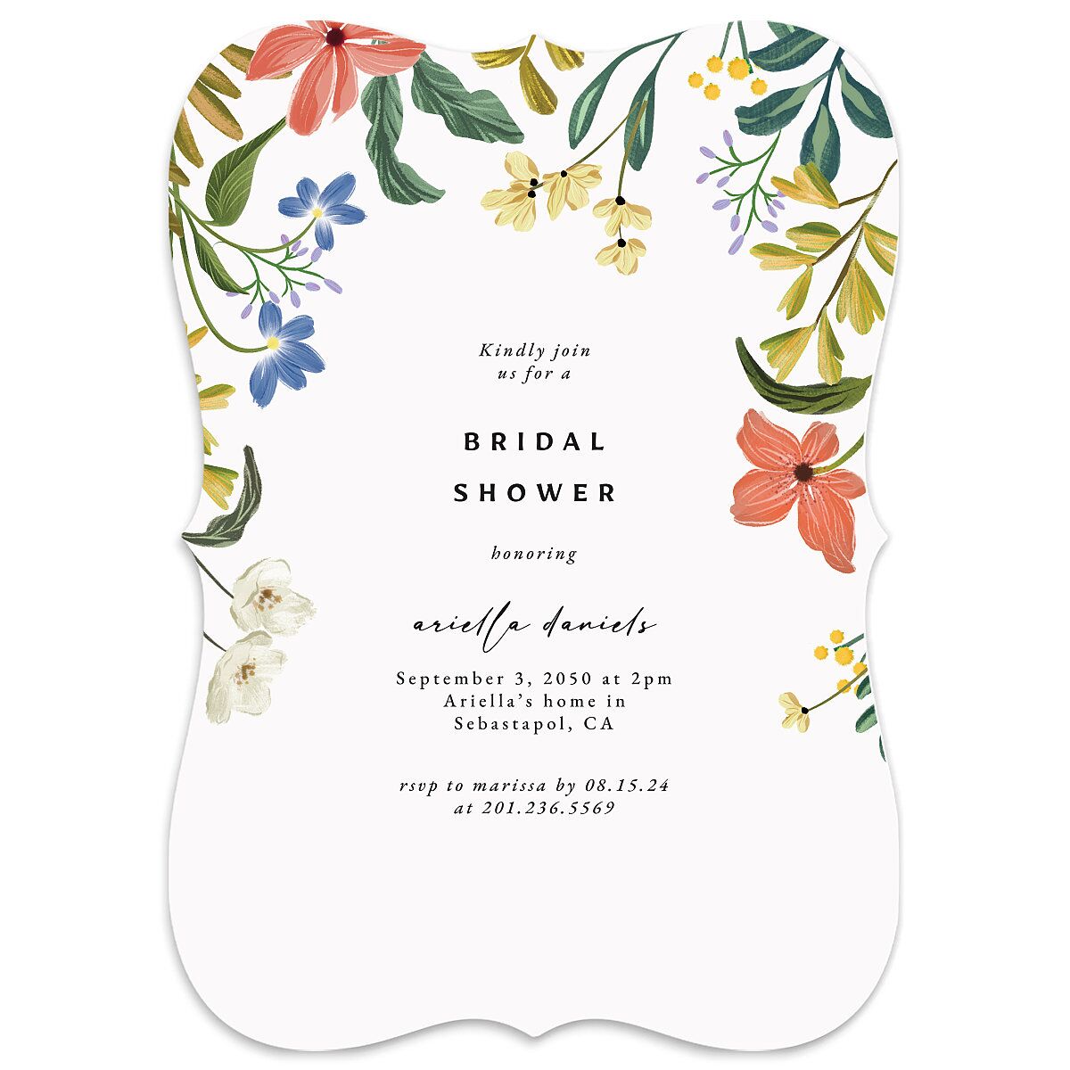 Vintage Garden Bridal Shower Invitations