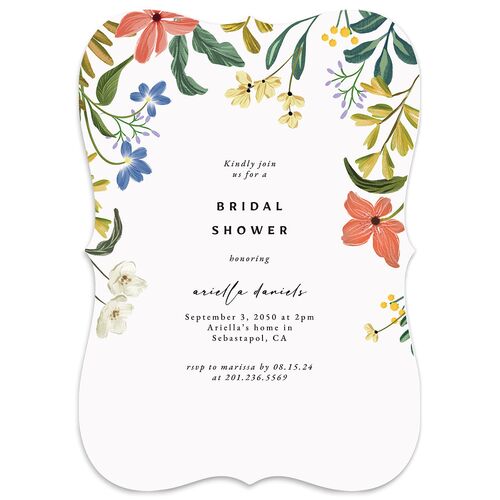 Vintage Garden Bridal Shower Invitations Rose Gold Signature Blank