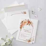 Bohemian Arch Wedding Invitations Copper Signature Blank No Standard