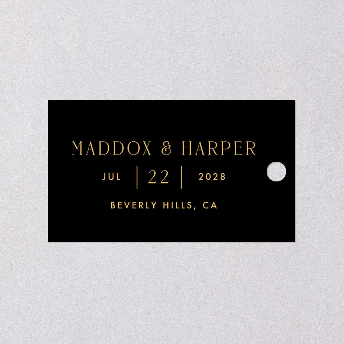 Vintage Hollywood Favor Gift Tags Licorice Signature