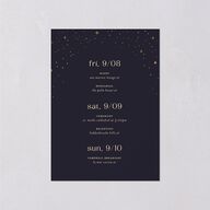 Celestial Galaxy Wedding Event Detail Cards Dark Navy Signature Standard