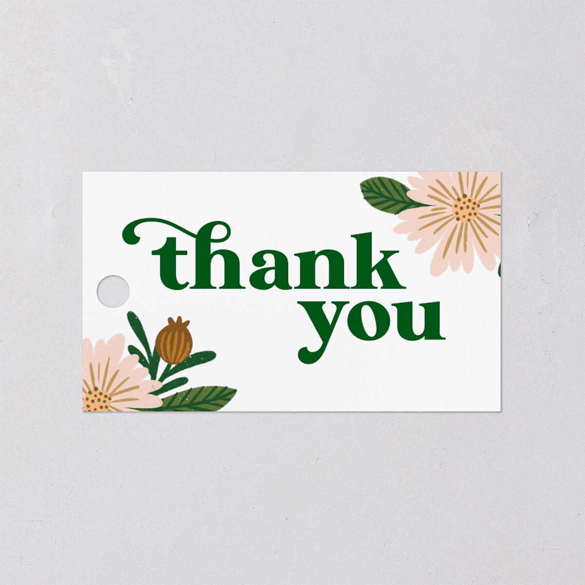 Retro Bloom Favor Gift Tags Scottish Green Signature