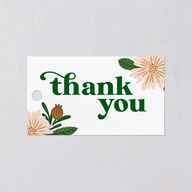Retro Bloom Favor Gift Tags Scottish Green Signature