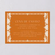 Hacienda Elegante Rehearsal Dinner Invitations Cinnamon Signature Blank Standard