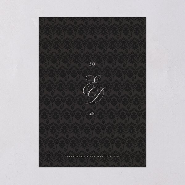 Dark Gothic Roses Wedding Invitations Regency Signature Blank No Standard