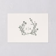 Gilded Monogram Wedding Response Cards Gold Dark Camo Signature Standard