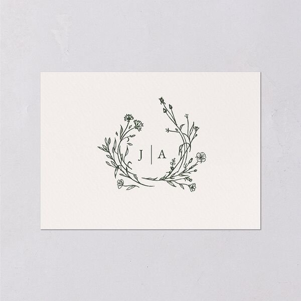Gilded Monogram Wedding Response Cards Gold Dark Camo Signature Standard