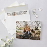Ornate Lace Save The Date Cards Maroon Signature smooth Blank No Standard