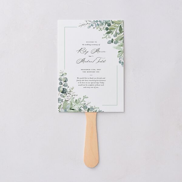 Gorgeous Greenery Fan Programs Pure White Signature Standard