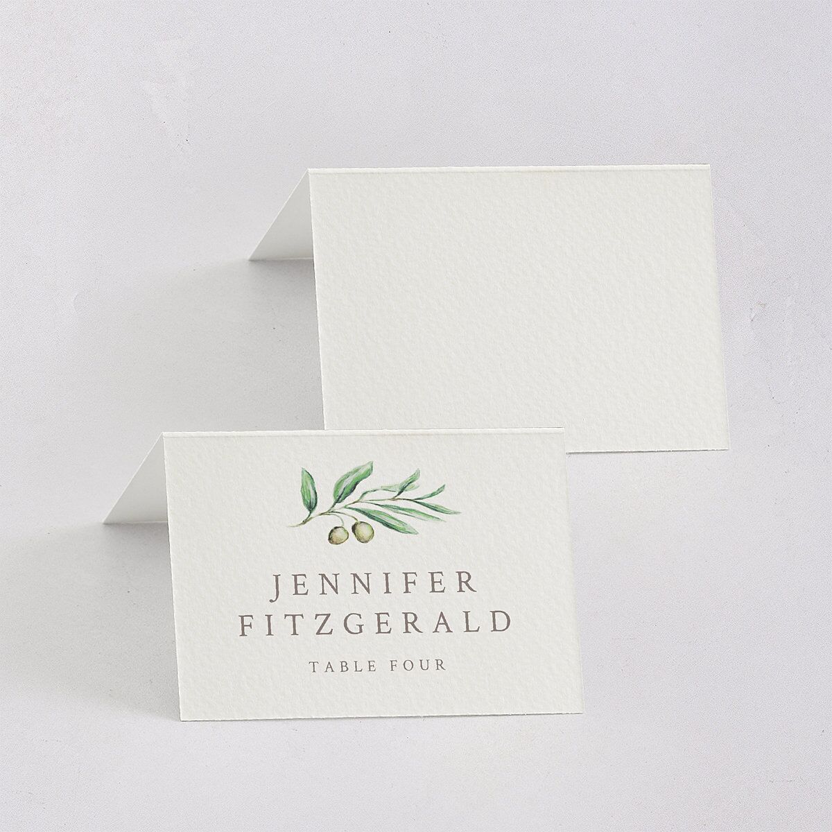 Painted Winery Place Cards Green Apple Signature