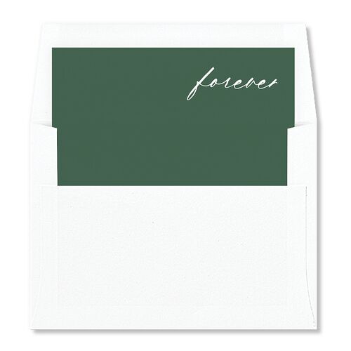 Vertical Names Envelope Liners Standard Dark Green