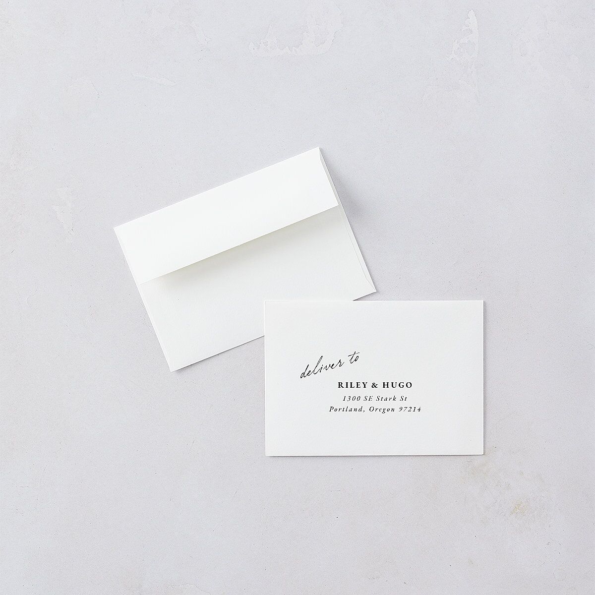 Scripted Announcement Wedding Response Cards Licorice Signature Standard