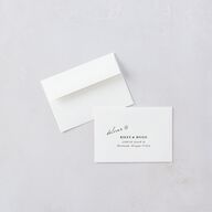 Scripted Announcement Wedding Response Cards Licorice Signature Standard