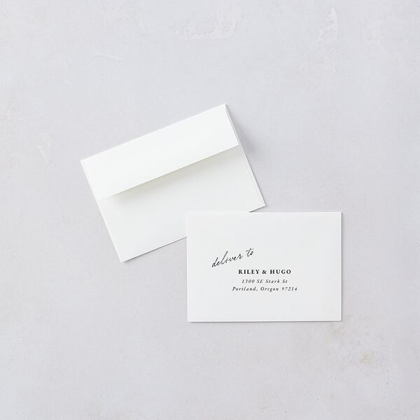 Scripted Announcement Wedding Response Cards Licorice Signature Standard