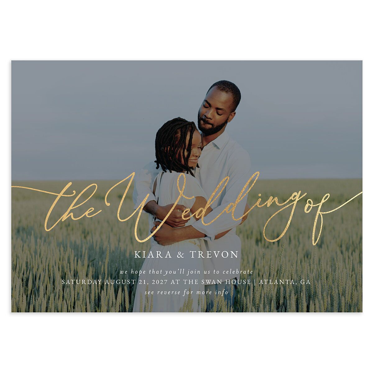 Romantic Photo Wedding Invitations