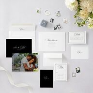 Lasting Frame Save the Date Cards Pure White Signature smooth Blank No Standard