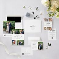 Portrait Gallery Wedding Invitations Pure White Signature Blank No Standard