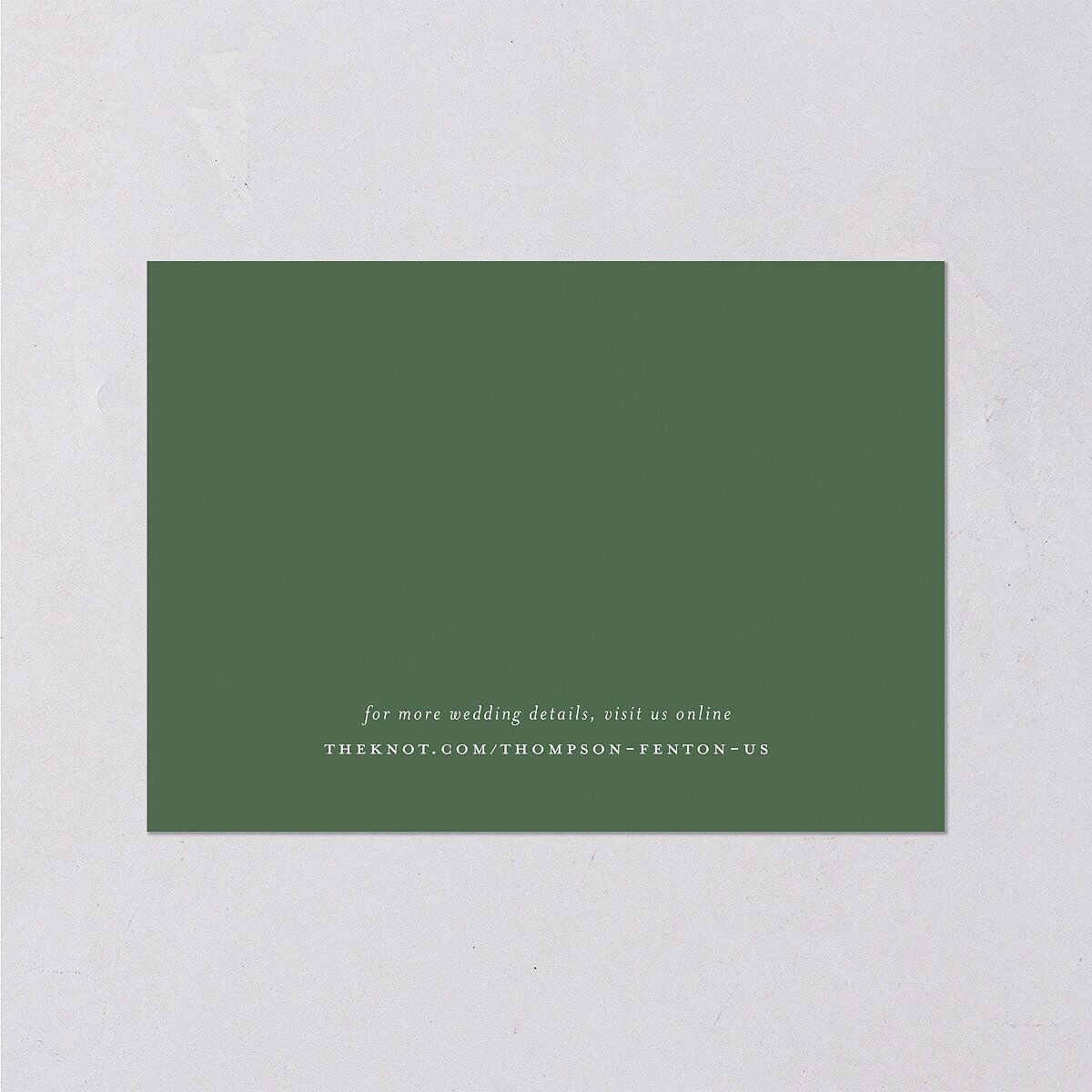 Woodsy Ferns Wedding Enclosure Cards Scottish Green Signature