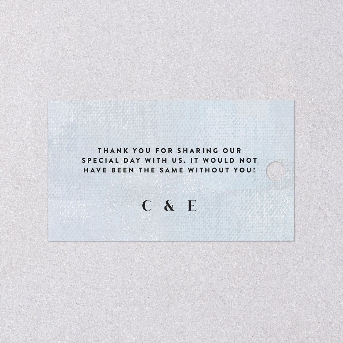 Minimal Accent Favor Gift Tags Pale Blue Signature