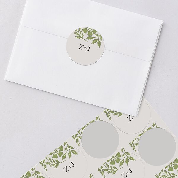 Block Print Wedding Stickers Meadow Sticker