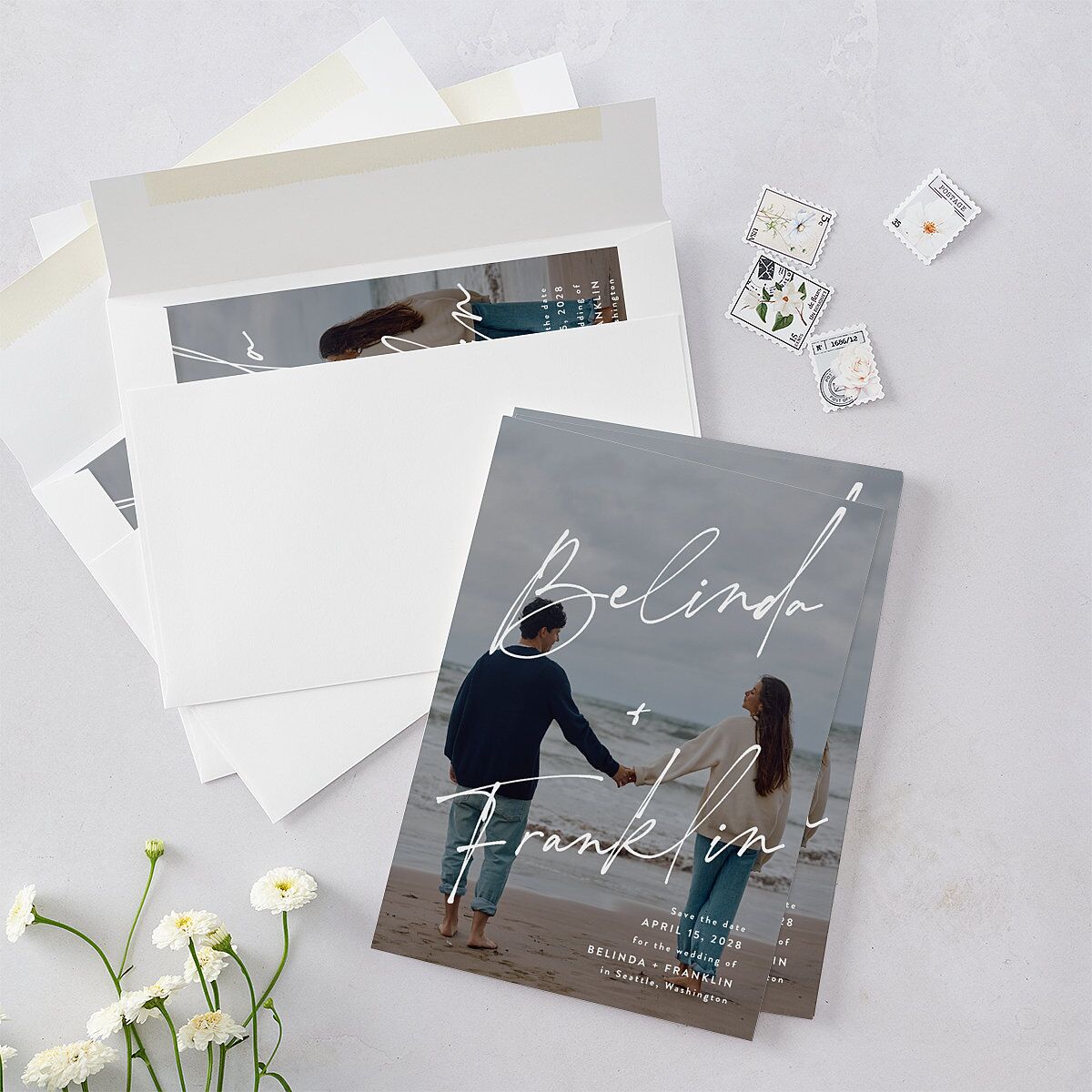 Names Save The Date Cards — view 5