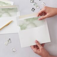 Leafy Frame Standard Envelope Liners Hunter Green Standard