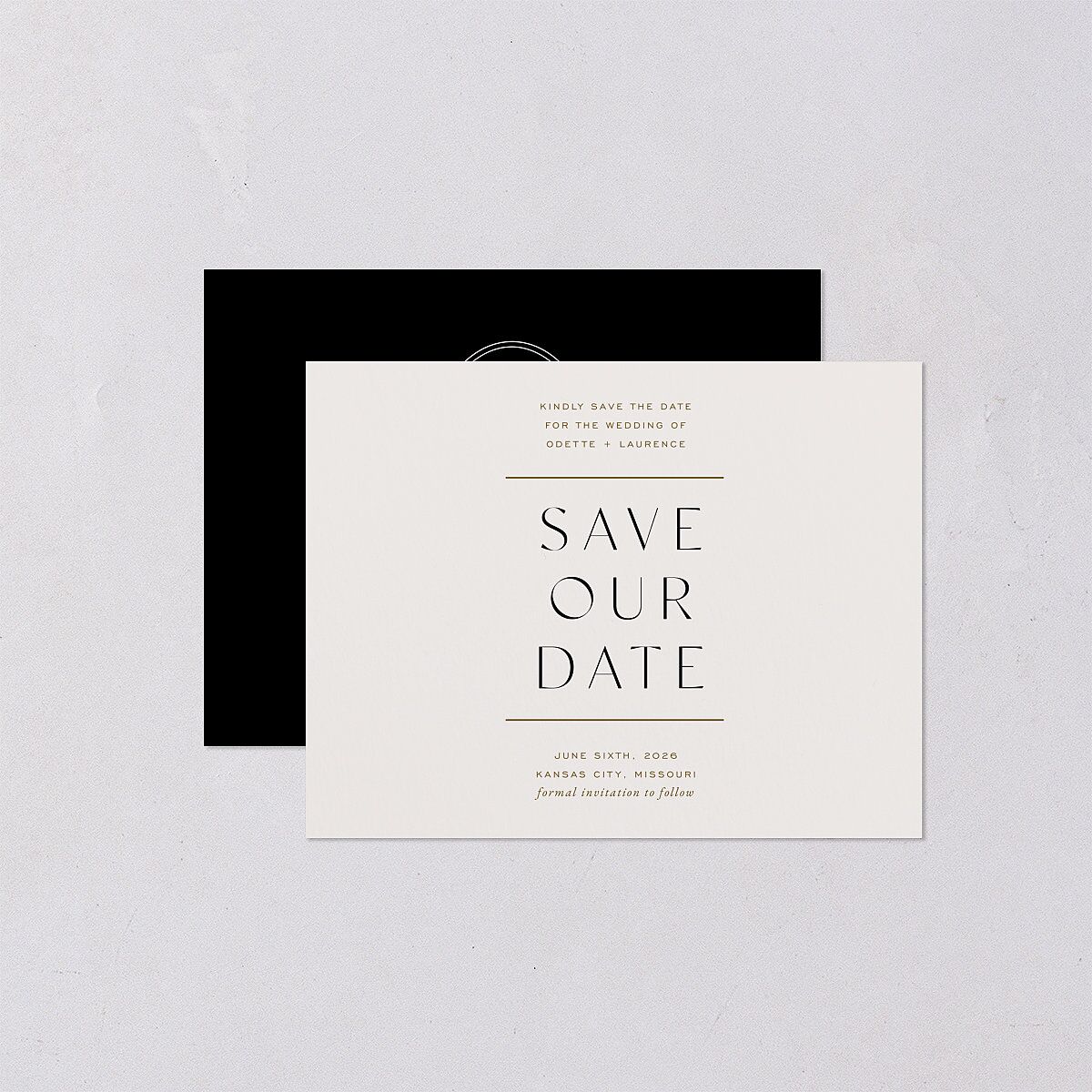 Surround Save the Date Petite Cards Mist Signature smooth Blank No Standard