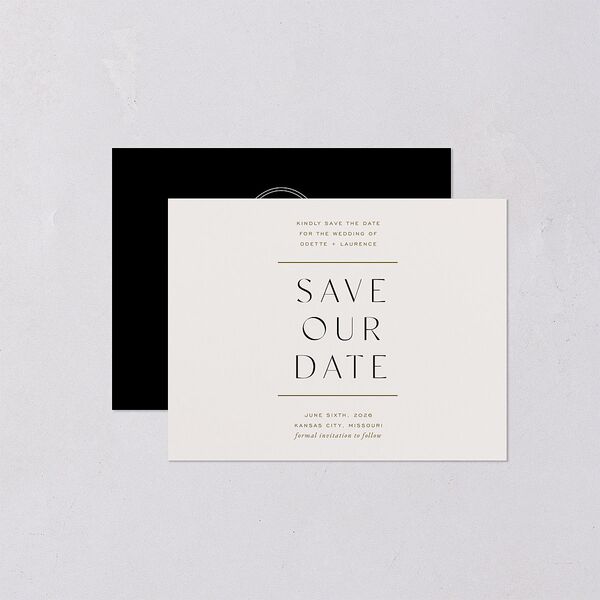Surround Save the Date Petite Cards Mist Signature smooth Blank No Standard