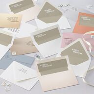 Editorial Label Maker Wedding Invitations Linen Signature Blank No Standard
