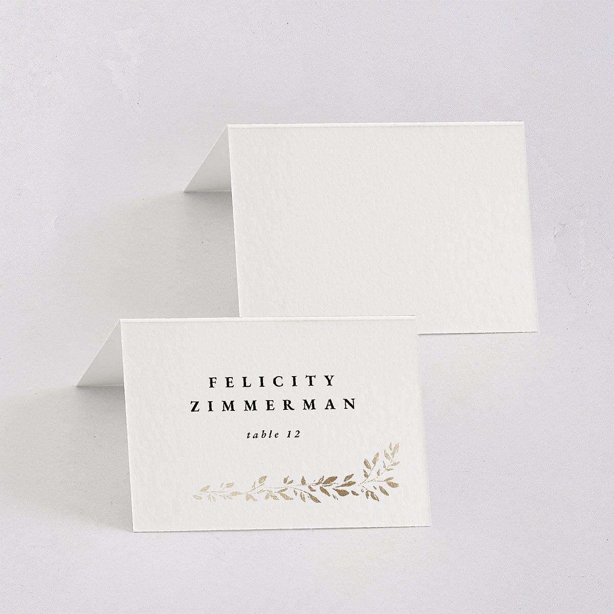 Delicate Frame Place Cards Gold Pure White Signature
