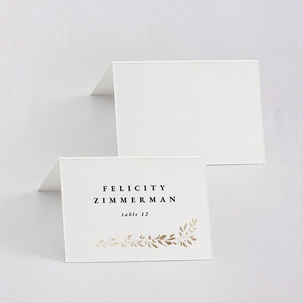 Delicate Frame Place Cards Gold Pure White Signature