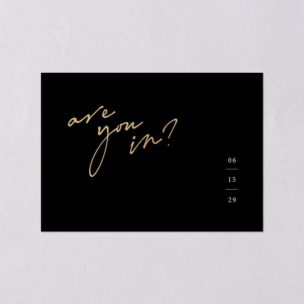 Just Love Wedding Response Cards Gold Licorice Signature