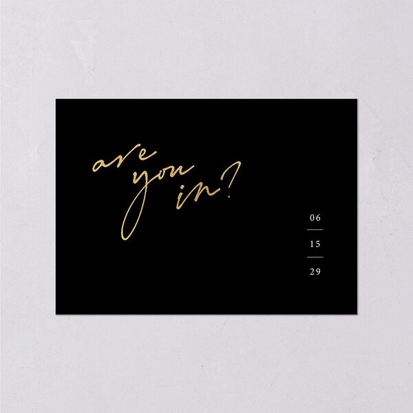 Just Love Wedding Response Cards Gold Licorice Signature