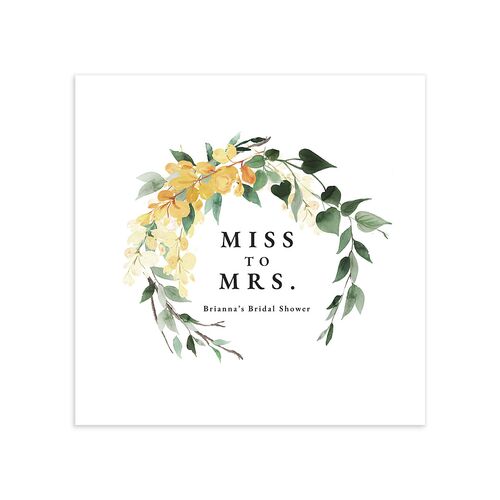 Romantic Wisteria Bridal Shower Cocktail Napkins Canary Napkin Uncoined