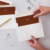 Vintage Romantic Photo Envelope Liners Copper Standard