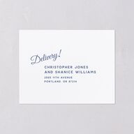 Vintage Heart Locket All-in-One Wedding Invitations Ocean Signature Light Both Recipient and Return Addresses No