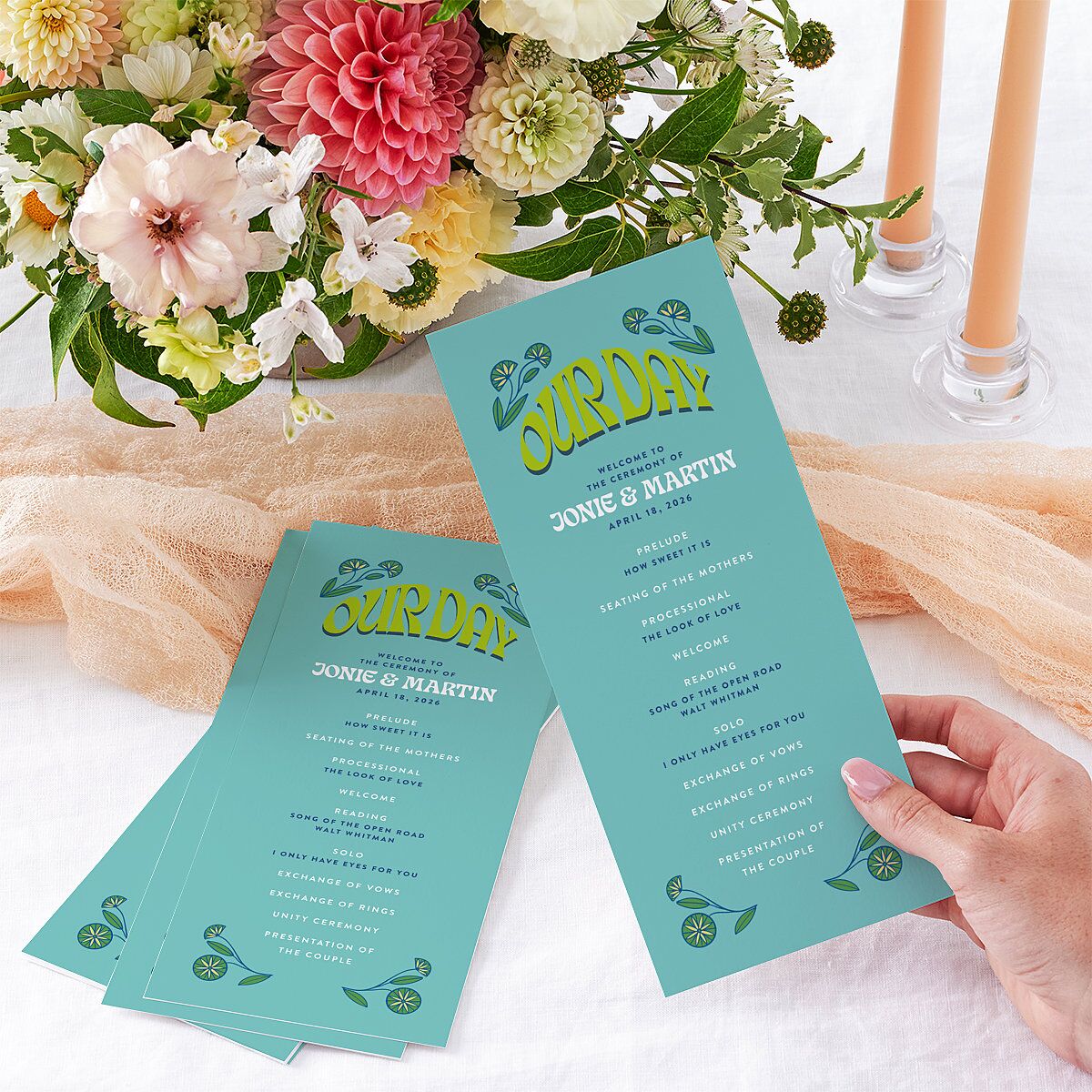 Wedstock Wedding Programs Sky Signature