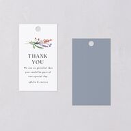 Mountain Wildflowers Favor Gift Tags Dusty Blue Signature