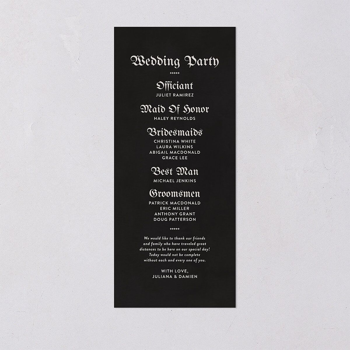 Moody Gothic Rose Wedding Programs Midnight Signature
