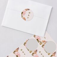 Fall Garland Wedding Stickers Peony Circle